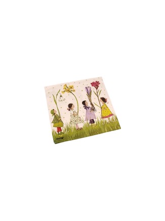 Χαρτοπετσέτα κοριτσάκια με λουλούδια 33x33(20τεμ)
