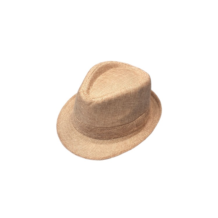 Βαπτιστικό καπέλο για αγόρι καφέ ανοιχτό καβουράκι Νο48