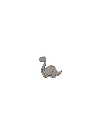 Ξύλινο μοτίφ γκρι δεινοσαυράκι