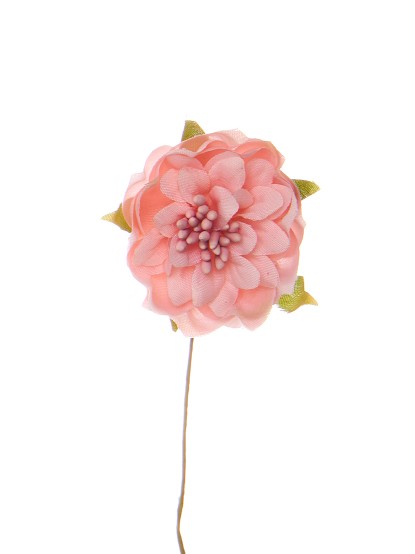 Διακοσμητικό λουλούδι ντάλια υφασμάτινο ροζ 13cm