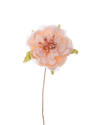 Διακοσμητικό λουλούδι ντάλια υφασμάτινο σομόν 13cm
