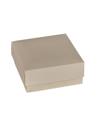 Κουτί χάρτινο πτυσσόμενο λευκό με ανάγλυφα 10x10x5cm
