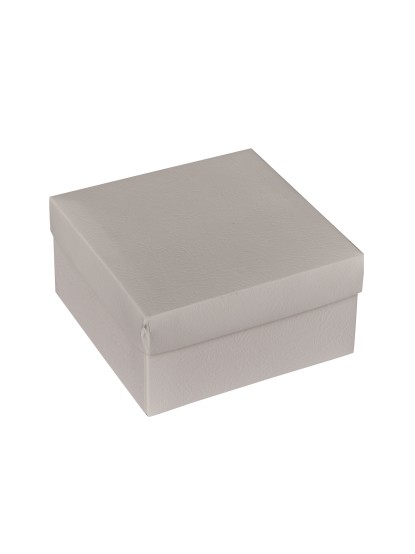 Κουτί χάρτινο πτυσσόμενο λευκό με ανάγλυφα 12x12x6cm