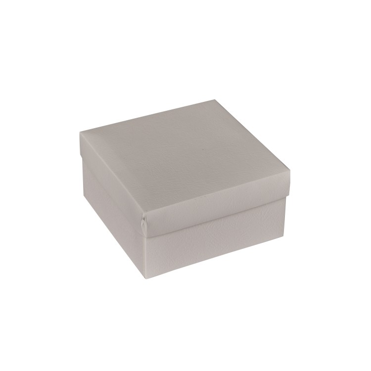 Κουτί χάρτινο πτυσσόμενο λευκό με ανάγλυφα 12x12x6cm