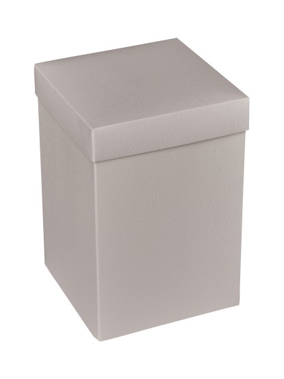 Κουτί χάρτινο πτυσσόμενο λευκό με ανάγλυφα 10x10x15cm