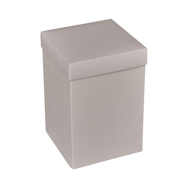 Κουτί χάρτινο πτυσσόμενο λευκό με ανάγλυφα 10x10x15cm