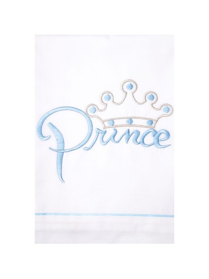 Λαδόπανο prince-στέμμα λευκό-γαλάζιο