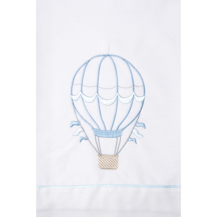 Λαδόπανο αερόστατο σιέλ-λευκό