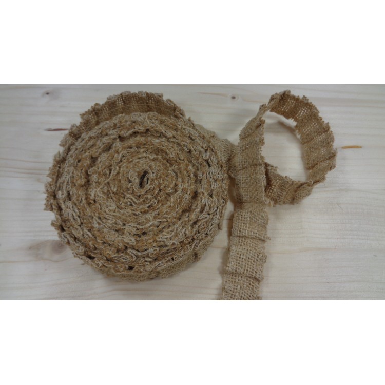 Κορδέλα λινάτσα σουρωτή 3cm (10m)