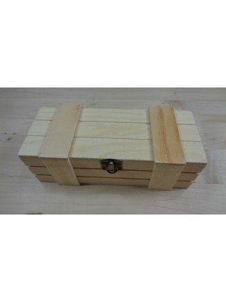 Κουτί ξύλινο ντεκουπάζ ορθογώνιο ριγέ