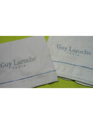 Λαδόπανο λευκό-σιέλ Guy Laroche