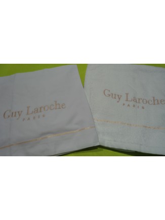 Λαδόπανο λευκό-ροζ Guy Laroche