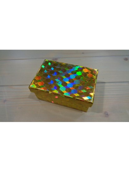 Κουτί χάρτινο ορθογώνιο μεταλιζέ χρυσό Νο4