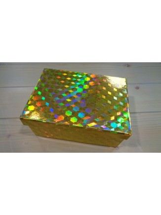 Κουτί χάρτινο ορθογώνιο μεταλιζέ χρυσό Νο6