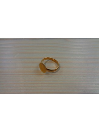 Βάση δαχτυλιδιού με στρογγυλή βάση 10mm χρυσό χρώμα