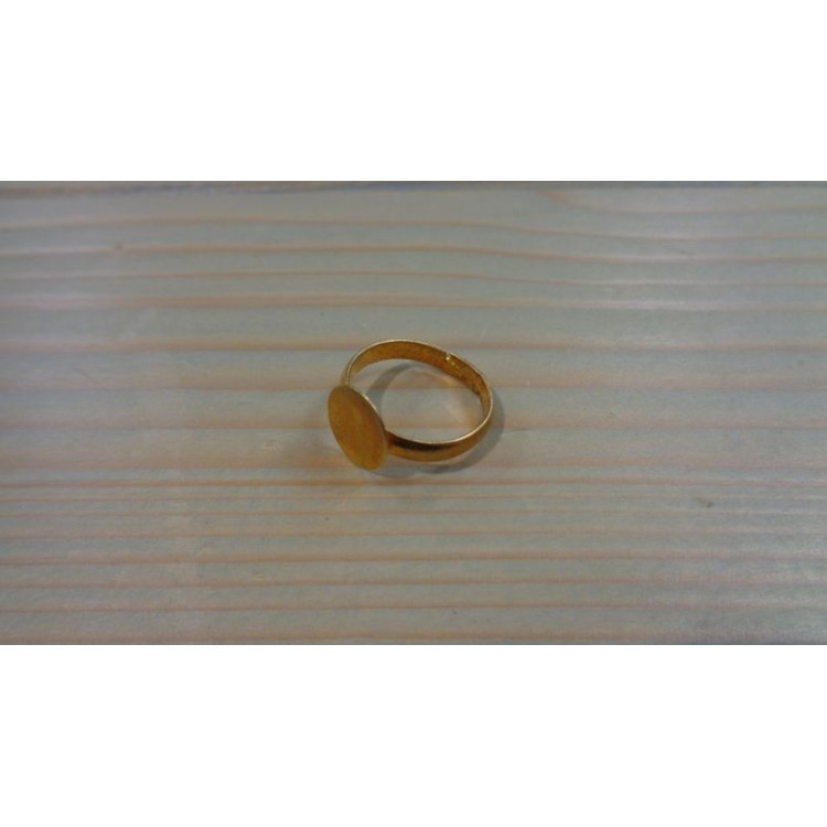 Βάση δαχτυλιδιού με στρογγυλή βάση 10mm χρυσό χρώμα