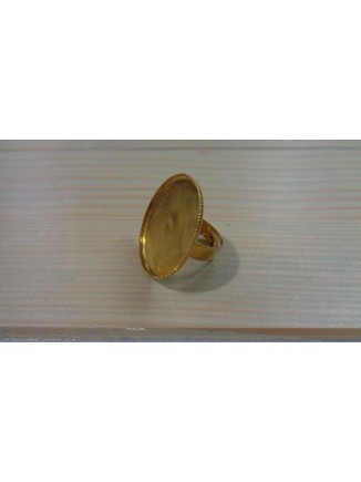 Δαχτυλίδι για υγρό γυαλί στρογγυλή βάση χρυσό χρώμα
