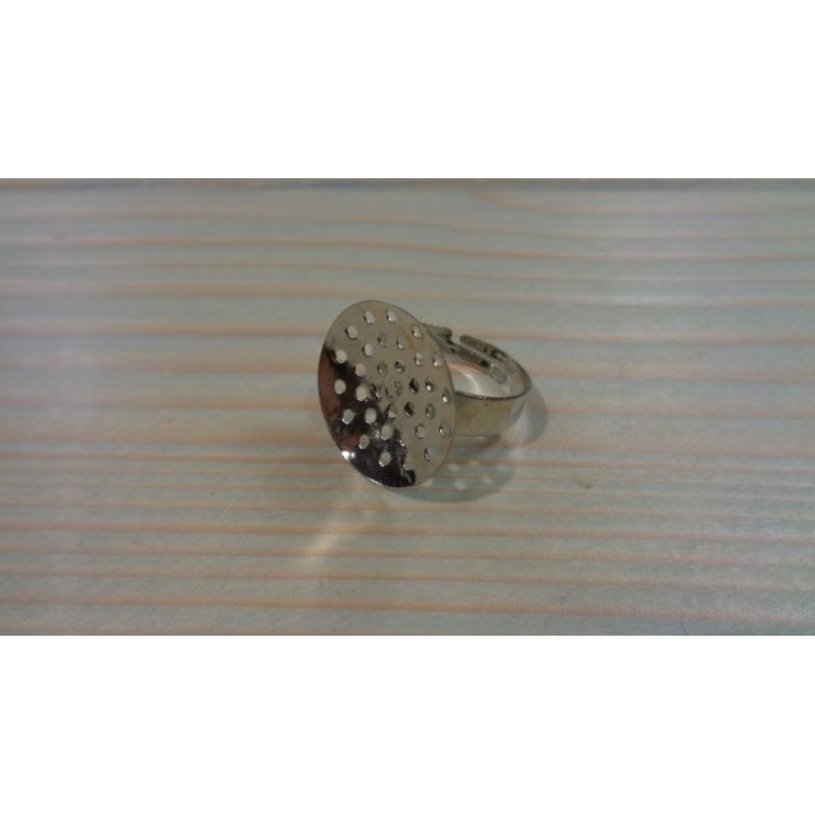 Δαχτυλίδι με βάση σουρωτήρι 25mm ασημί