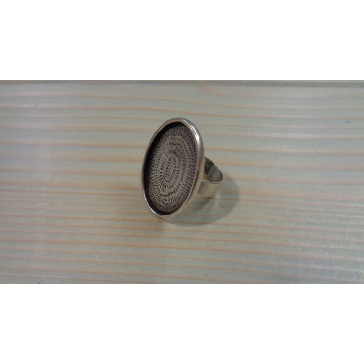Δαχτυλίδι οβάλ για υγρό γυαλί 30mm ασημί