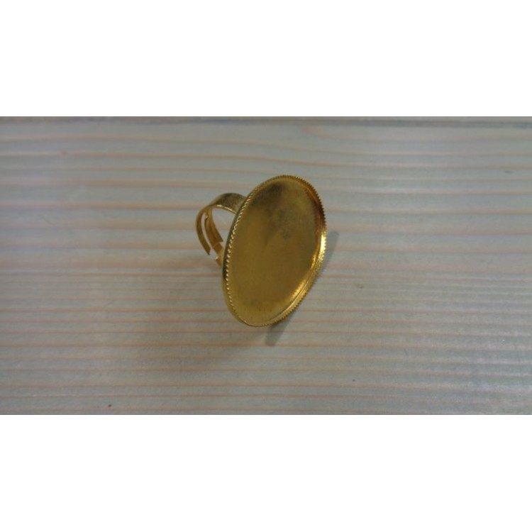 Δαχτυλίδι για υγρό γυαλί βάση οβάλ χρυσό χρώμα