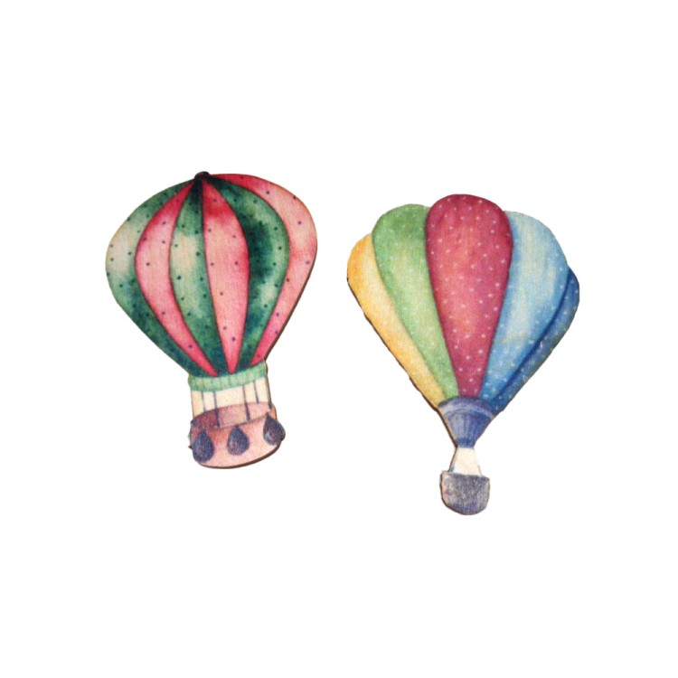 Αερόστατα ξύλινα χρωματιστά