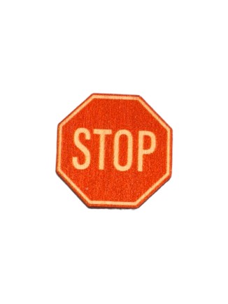 Ξύλινο μοτίφ ταμπέλα"STOP"