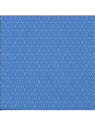Χαρτοπετσέτα Κύκλοι μπλε 25x25cm(20τμχ)