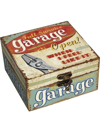 Κουτί ξύλινο "Garage Open"
