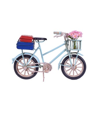 Ποδήλατο μεταλλικό αντίκα με λουλούδια 