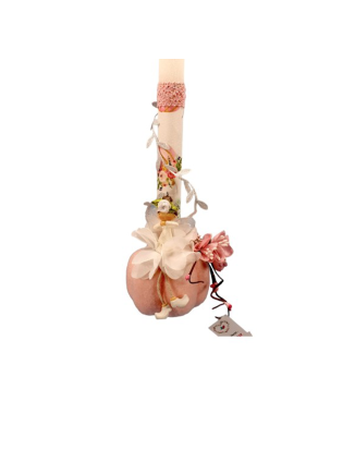Πασχαλινή λαμπάδα με νεράιδα σε κολοκύθα και λουλούδι